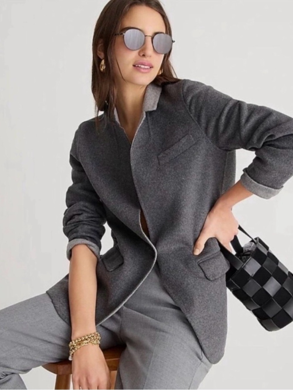 J. Crew Leighton Blazer Jacket Double-Faced Blend
